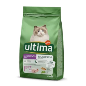 Ultima Esterilizado Bolas de Pelo Adulto Pavo Pienso para gatos