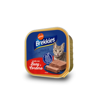Brekkies Delicias Buey y Cordero Tarrina para gatos