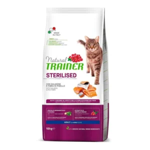 Natural Trainer Adult Sterilised Salmon Pienso para gatos