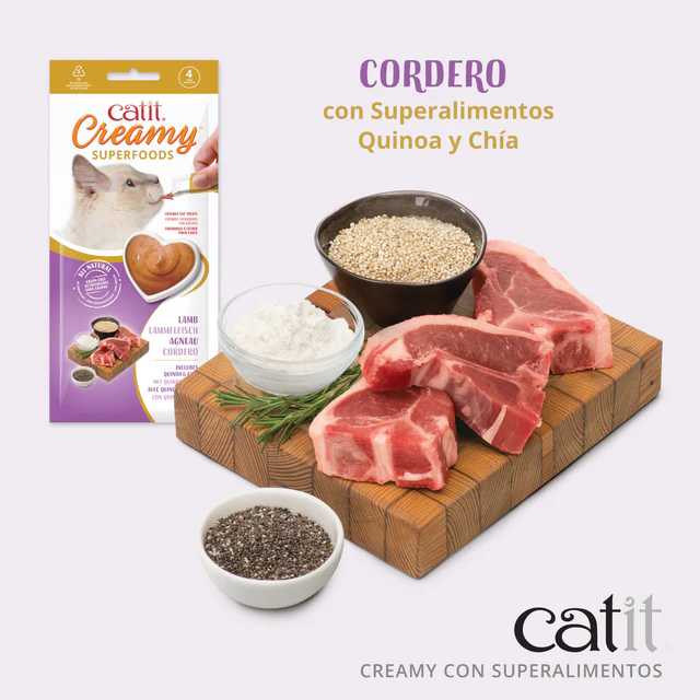 Catit Creamy Superfoods Cordero con Quinoa y Chía - Imagen 2