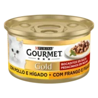 Gourmet Gold Bocaditos en Salsa con Pollo e Hígado