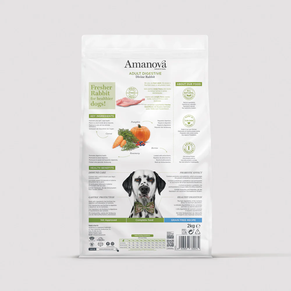 Amanova Adult Digestive - Divine Rabbit Grain Free - Imagen 2