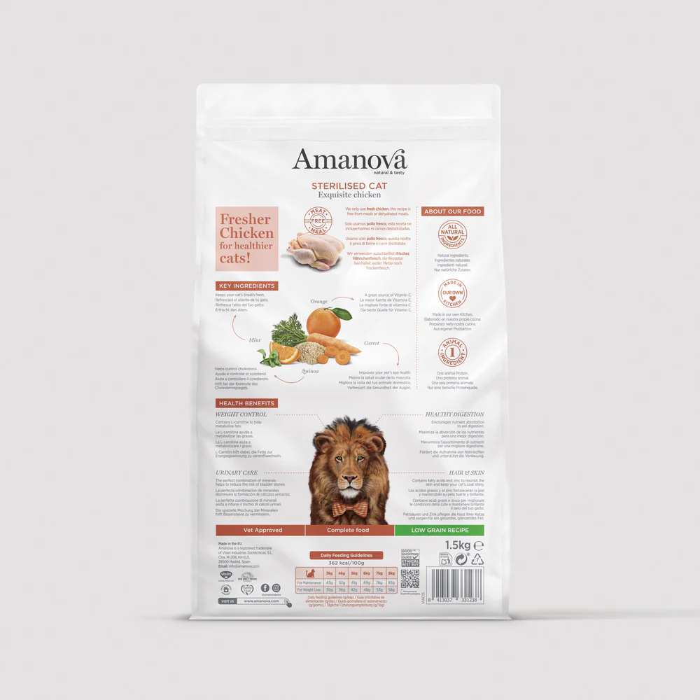 Amanova Sterilised - Exquisite Chicken Low Grain - Imagen 2
