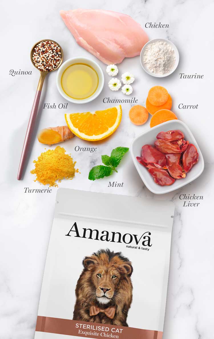 Amanova Sterilised - Exquisite Chicken Low Grain - Imagen 3